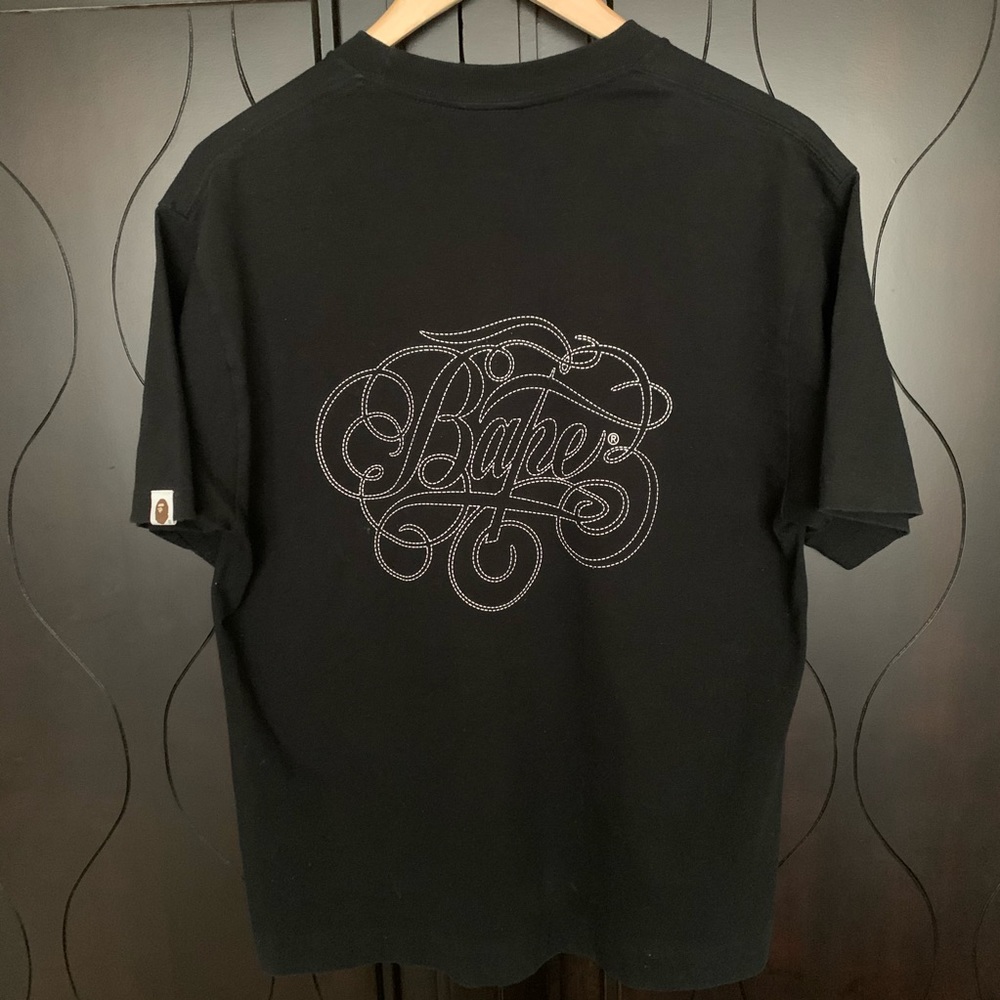 Bape Script Logo Tee In Black - image 1